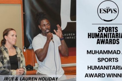 Zhu holerdi and his wife Lauren holerdi won the Mohammed Ali Sports Humanitarian Award